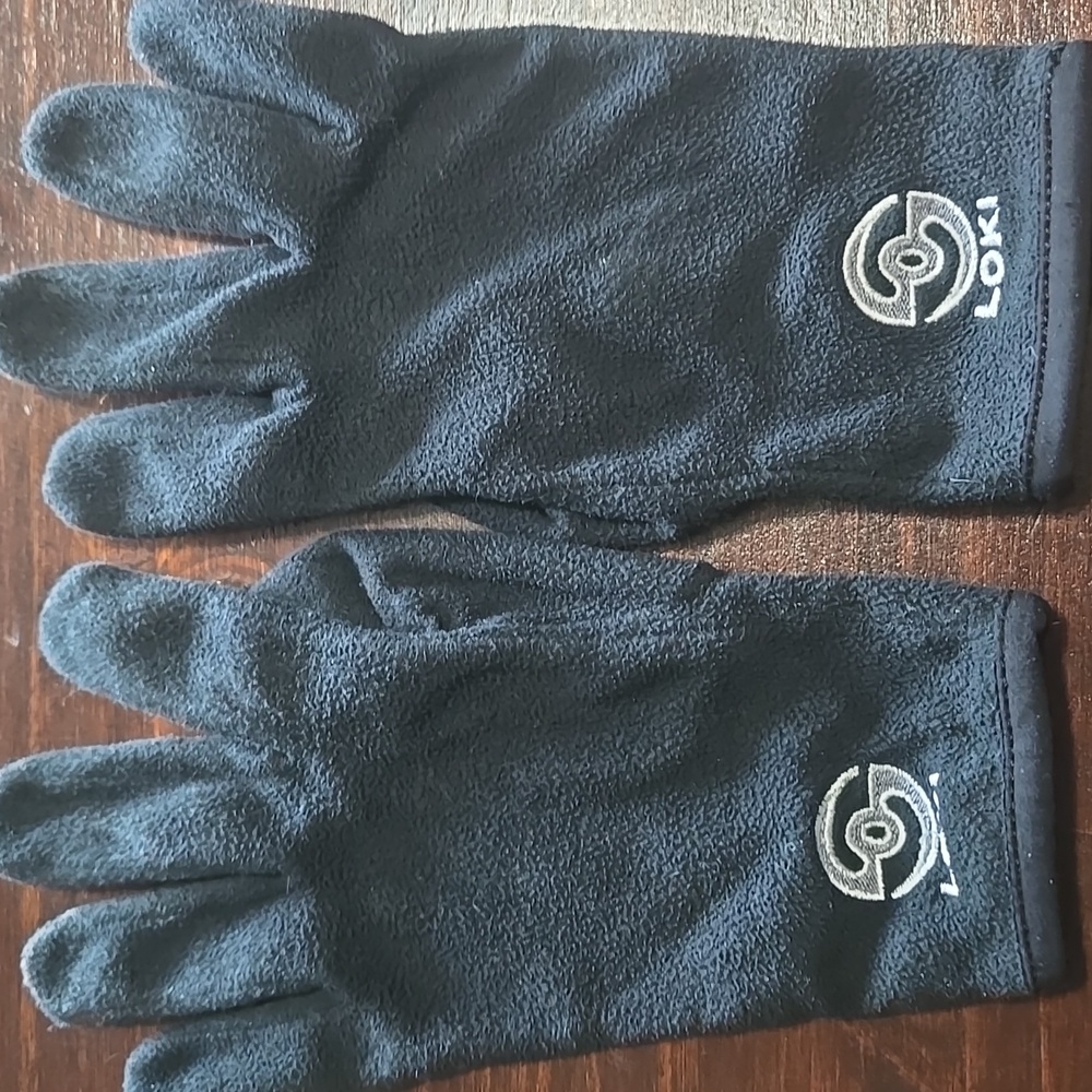 Mens Loki Black Fleece Gloves In Size Medium